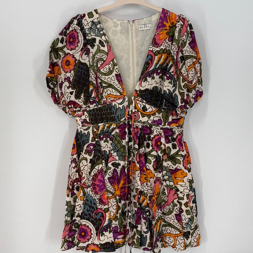 Women's Rhode Madeline Lamu Grande-Print Flared Dress 14